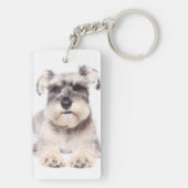 "Miniature Schnauzer Love" Acrylische Sleutelhange Sleutelhanger (achterkant)