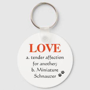 Miniature Schnauzer Love Sleutelhanger