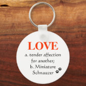 Miniature Schnauzer Love Sleutelhanger (Voorkant)
