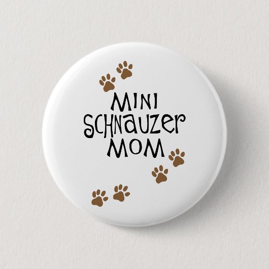 Miniature Schnauzer Ma Ronde Button 5,7 Cm (Voorkant)