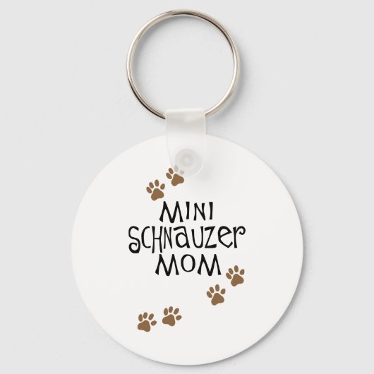 Miniature Schnauzer Ma Sleutelhanger (Voorkant)