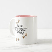 Miniature Schnauzer Ma Tweekleurige Koffiemok (Voorkant links)