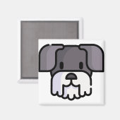 Miniature Schnauzer Magneet (Voorkant / Achterkant)