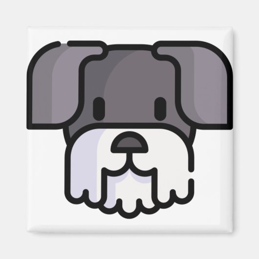 Miniature Schnauzer Magneet (Voorkant)