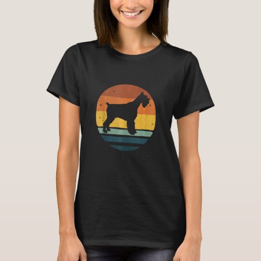 Miniature Schnauzer Mini Retro Dog mam T-shirt (Voorkant)
