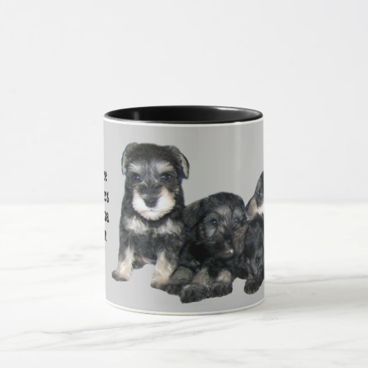 Miniature Schnauzer Mok (Midden)