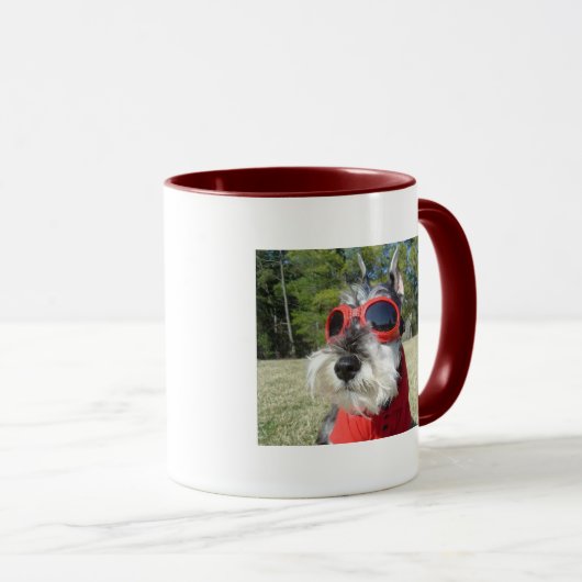 Miniature Schnauzer Mok (Voorkant rechts)