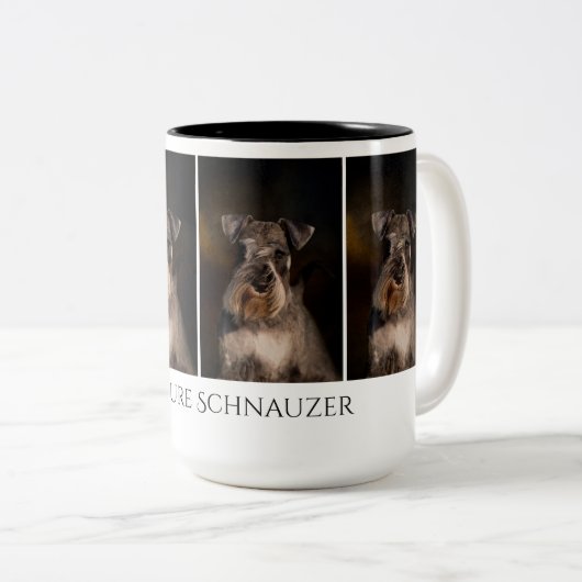 Miniature Schnauzer Mok (Voorkant rechts)