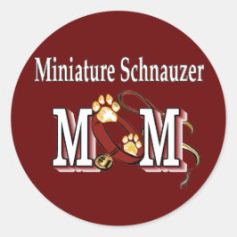Miniature Schnauzer MOM Gifts Ronde Sticker