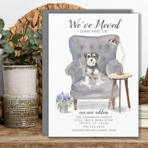 Miniature Schnauzer Moving Announcement Aankondiging