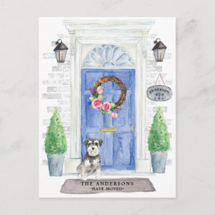 Miniature Schnauzer Moving Announcement Briefkaart