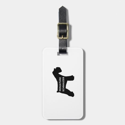 Miniature_Schnauzer name silo Bagagelabel (Voorkant verticaal)