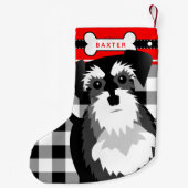 Miniature Schnauzer Old Fashioned Play Small Chri Kleine Kerstsok (Achterkant)