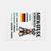 Miniature Schnauzer Origin Funny Mini Schnauzer Lo Fleece Deken (Voorkant (Horizontaal))