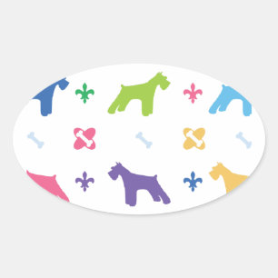 Miniature Schnauzer Ovale Sticker