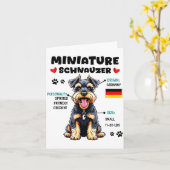 Miniature Schnauzer Owner Funny Mini Schnauzer Lov Kaart (Gele Bloem)