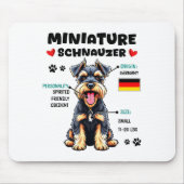 Miniature Schnauzer Owner Funny Mini Schnauzer Lov Muismat (Voorkant)
