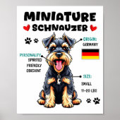 Miniature Schnauzer Owner Funny Mini Schnauzer Lov Poster (Voorkant)