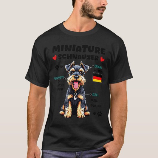 Miniature Schnauzer Owner Funny Mini Schnauzer Lov T-shirt (Voorkant)