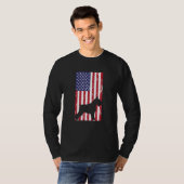 Miniature Schnauzer Patriotic All American USA Fla T-shirt (Voorkant volledig)
