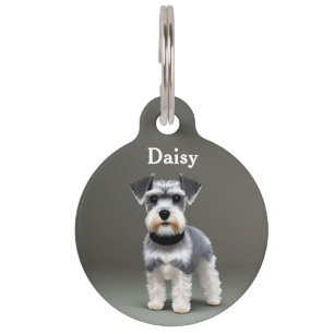 Miniature Schnauzer Personalize Huisdierpenning