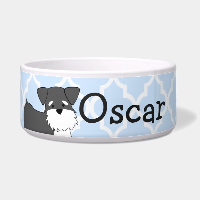 Miniature Schnauzer Pet Bowl Voerbakje (Voorkant)