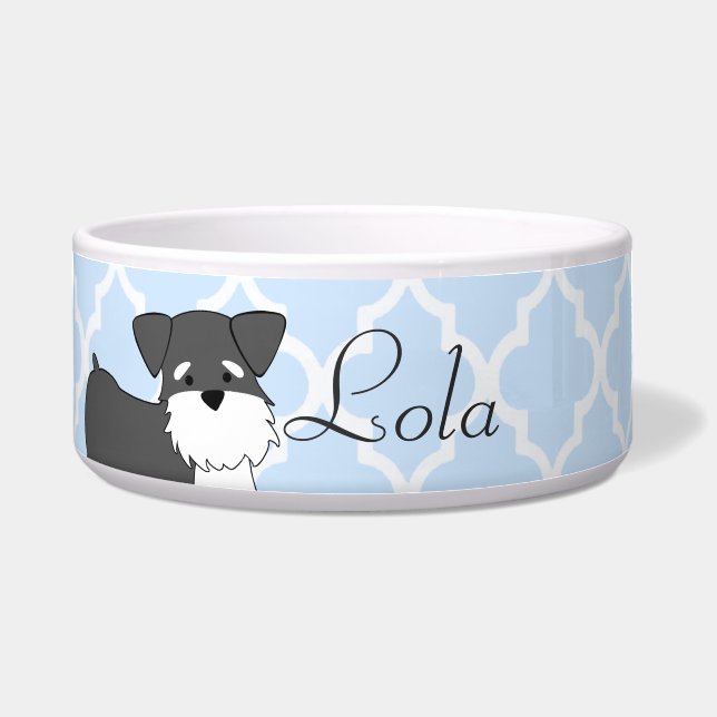Miniature Schnauzer Pet Bowl Voerbakje (Voorkant)