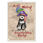 Miniature Schnauzer Pirate Invitation (Voorkant)
