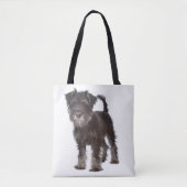 Miniature Schnauzer Puppy Dog Canvas Canvas tas (Voorkant)