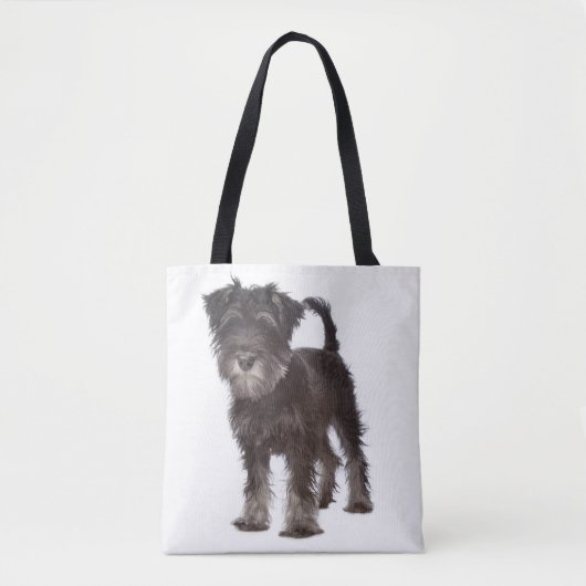 Miniature Schnauzer Puppy Dog Canvas Canvas tas (Voorkant)