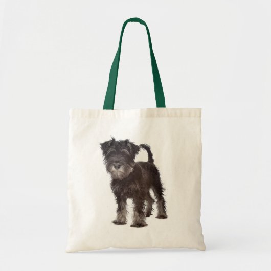 Miniature Schnauzer Puppy Dog Canvas Canvas tas (Voorkant)