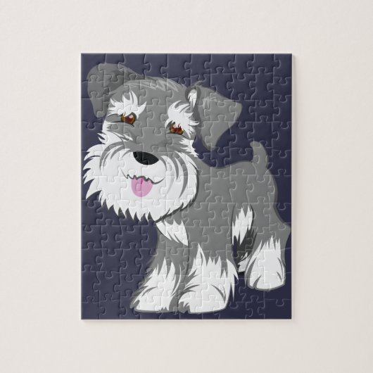 Miniature Schnauzer Puppy Legpuzzel (Verticaal)