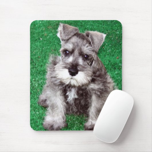 Miniature Schnauzer Puppy Mousepad Muismat (Met muis)
