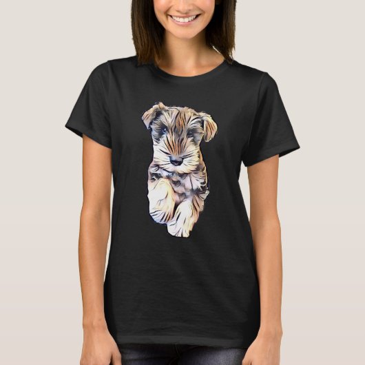 Miniature Schnauzer Puppy T-shirt (Voorkant)