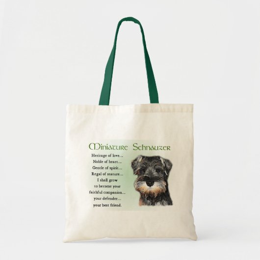 Miniature Schnauzer Puppy Tote Bag (Voorkant)