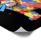 Miniature Schnauzer Puzzel Autisme Bewustzijn Hond Poster (Hoek)
