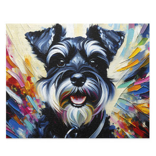 Miniature Schnauzer puzzel: Black and Silver Dwerg Legpuzzel