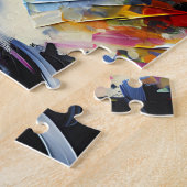 Miniature Schnauzer puzzel: Black and Silver Dwerg Legpuzzel (Zijkant)