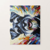 Miniature Schnauzer puzzel: Black and Silver Dwerg Legpuzzel (Verticaal)
