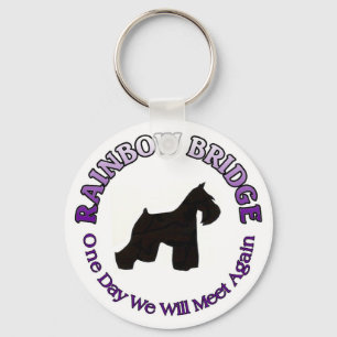 MINIATURE SCHNAUZER RAINBOW BRIDGE SYMPATHY DOG SLEUTELHANGER