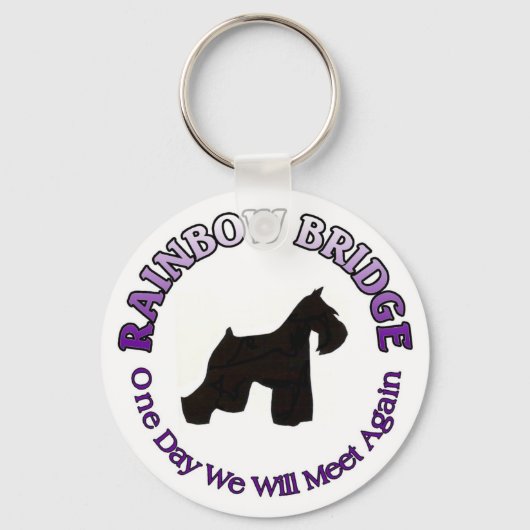 MINIATURE SCHNAUZER RAINBOW BRIDGE SYMPATHY DOG SLEUTELHANGER (Voorkant)