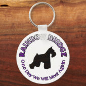 MINIATURE SCHNAUZER RAINBOW BRIDGE SYMPATHY DOG SLEUTELHANGER (Voorkant)