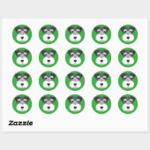 Miniature Schnauzer Ronde Sticker (Vel)