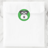 Miniature Schnauzer Ronde Sticker (Tas)