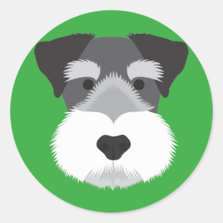 Miniature Schnauzer Ronde Sticker