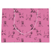 Miniature Schnauzer Roze Groot Cadeauzakje (Voorkant)
