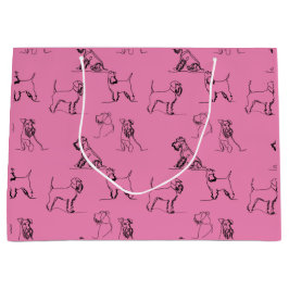 Miniature Schnauzer Roze Groot Cadeauzakje