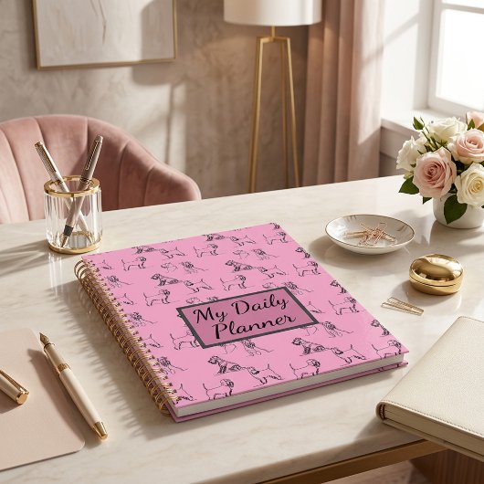 Miniature Schnauzer Roze Planner