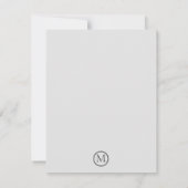 Miniature Schnauzer Spring Flowers Monogram Notitiekaartje (Achterkant)