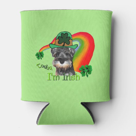 Miniature Schnauzer St Patricks Blikjeskoeler (Voorkant)